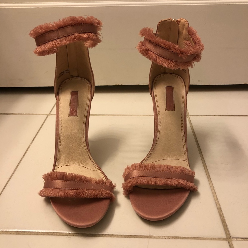 Topshop Pink Fringe Heels